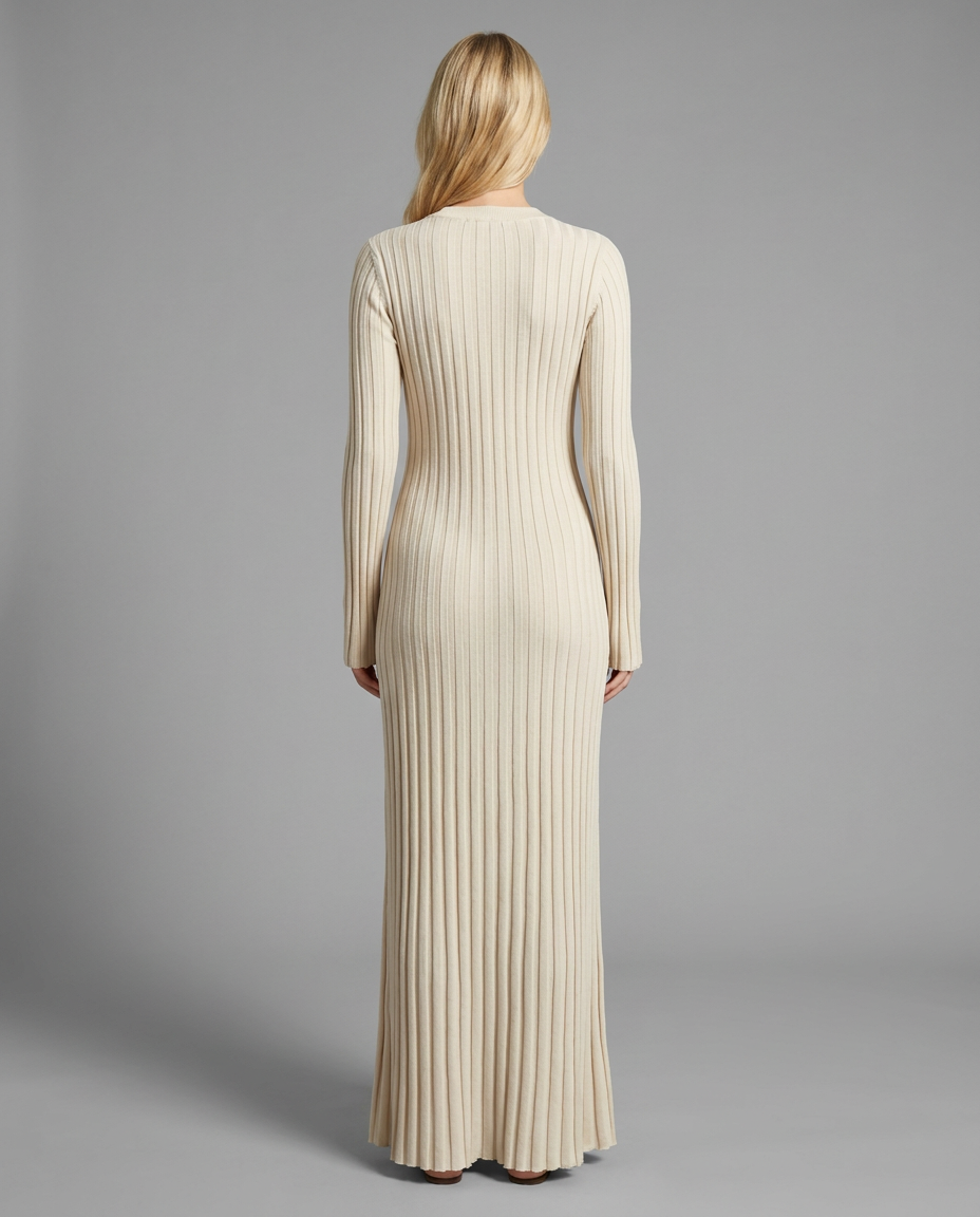 Wide Rib Maxi Knitted Dress