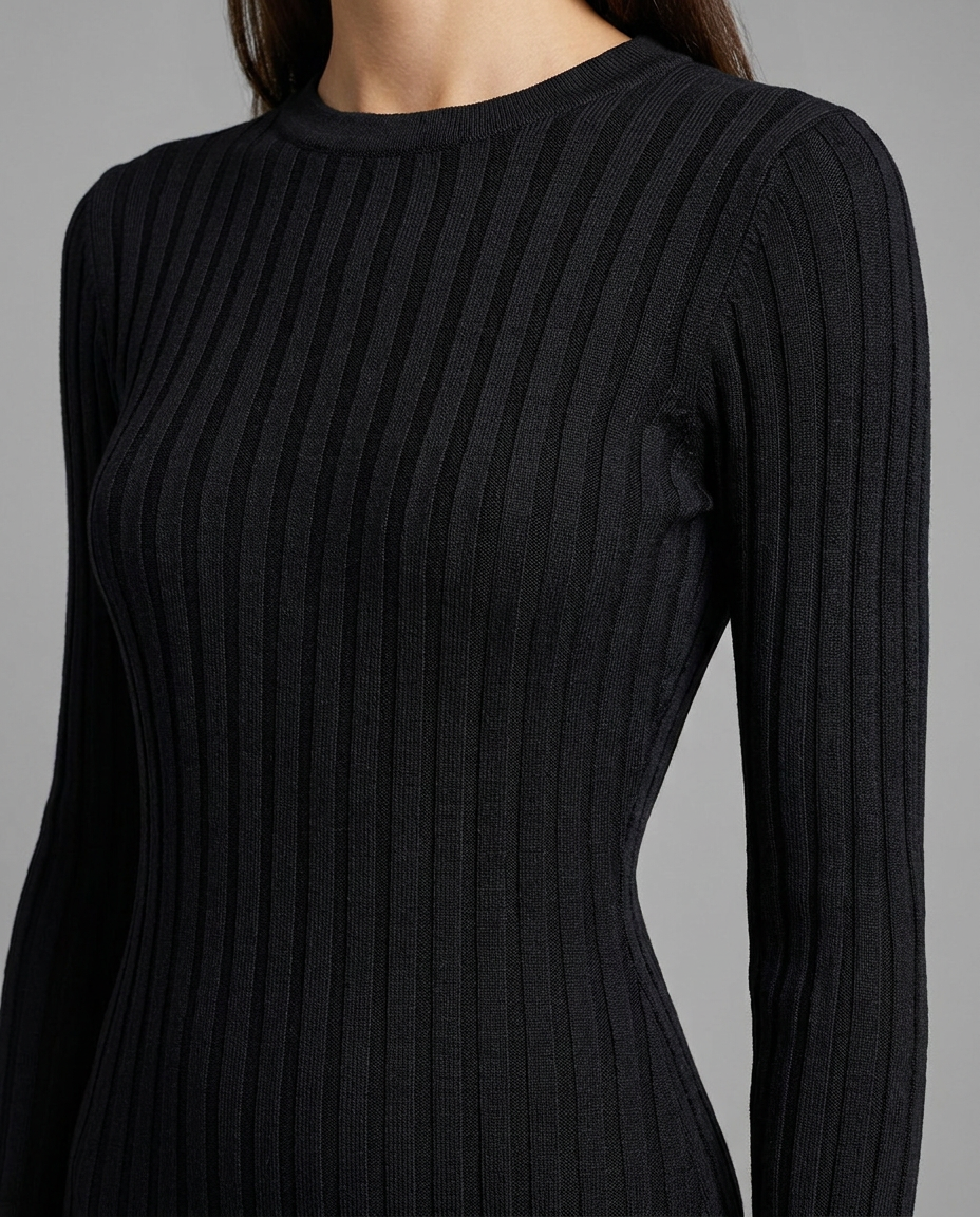 Wide Rib Maxi Knitted Dress